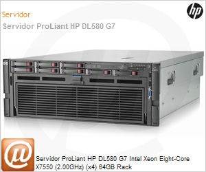 584085-001 - Servidor ProLiant HP DL580 G7 Intel Xeon Eight-Core X7550 (2.00GHz) (x4) 64GB Rack