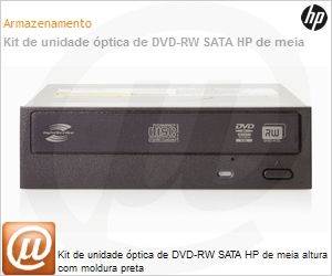 624192-B21 - Kit de unidade ptica de DVD-RW SATA HP de meia altura com moldura preta