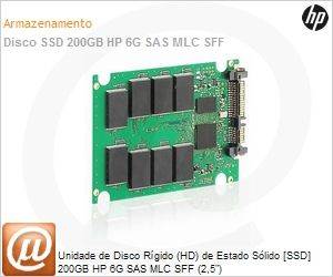 632502-B21 - Unidade de Disco Rgido (HD) de Estado Slido [SSD] 200GB HP 6G SAS MLC SFF (2,5")