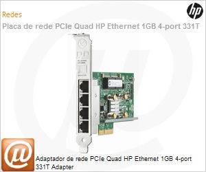 647594-B21 - Adaptador de rede PCIe Quad HPE Ethernet 1GB 4-port 331T Adapter