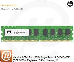 647899-B21 - Memria 8GB HP (1x8GB) Single Rank x4 PC3-12800R (DDR3-1600) Registered CAS-11 Memory Kit