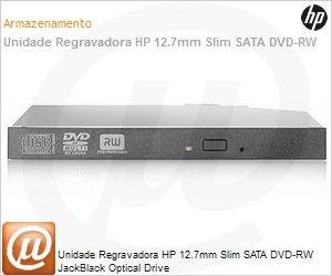 652235-B21 - Unidade Regravadora HP 12.7mm Slim SATA DVD-RW JackBlack Optical Drive
