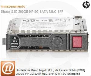 653118-B21 - Unidade de Disco Rgido (HD) de Estado Slido [SSD] 200GB HP 3G SATA MLC SFF (2,5") SC Enterprise Mainstream