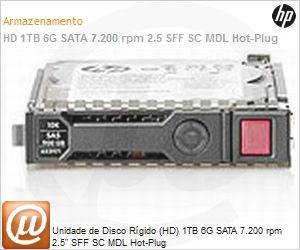 655710-B21 - Unidade de Disco Rgido (HD) 1TB HPE SATA 6G Business Critical 7.2K SFF SC 1 Ano de Garantia HDD