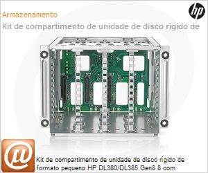 662883-B21 - Kit de compartimento de unidade de disco rgido de formato pequeno HP DL380/DL385 Gen8 8 com backplane