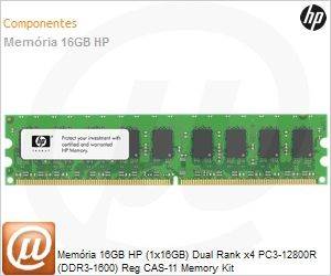 672631-B21 - Memria 16GB HP (1x16GB) Dual Rank x4 PC3-12800R (DDR3-1600) Reg CAS-11 Memory Kit