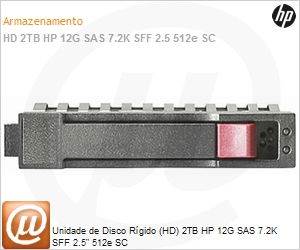 765466-B21 - Unidade de Disco Rgido (HD) 2TB HPE SAS 12G Business Critical 7.2K SFF SC 1 Ano de Garantia 512e HDD