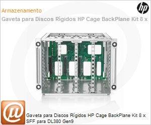 768857-B21 - Gaveta para Discos Rgidos HP Cage BackPlane Kit 8 x SFF para DL380 Gen9