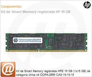 815098-B21 - Kit de Smart Memory registrada HPE 16 GB (1x16 GB) de categoria nica x4 DDR4-2666 CAS-19-19-19