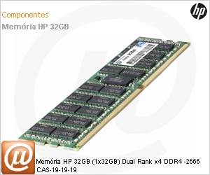 815100-B21 - Memria 32GB HPE ISS Kit de Smart Memory registrada (1x32 GB) de categoria dupla x4 DDR4-2666 CAS-19-19-19HPE DDR4 Standard Server Memory