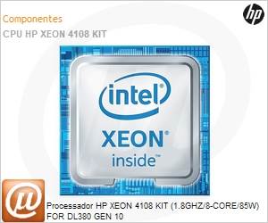 826848-B21 - Processador HP XEON 4108 KIT (1.8GHZ/8-CORE/85W) FOR DL380 GEN 10