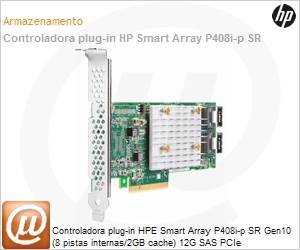 830824-B21 - Controladora plug-in HPE Smart Array P408i-p SR Gen10 (8 pistas internas/2GB cache) 12G SAS PCIe