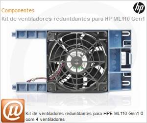 869489-B21 - Kit de ventiladores reduntdantes para HPE ML110 Gen1 0 com 4 ventiladores