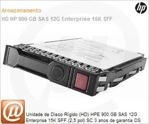 870759-B21 - Unidade de Disco Rgido (HD) 900GB HPE SAS 12G Mission Critical 15K SFF SC 3 Anos de Garantia Multi Vendor HDD