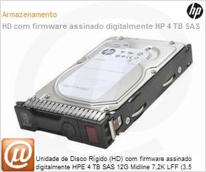 872487-B21 - Unidade de Disco Rgido (HD) 4TB HPE SAS 7.2K LFF SC DS HDD
