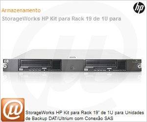 AE459B - StorageWorks HP Kit para Rack 19" de 1U para Unidades de Backup DAT/Ultrium com Conexo SAS