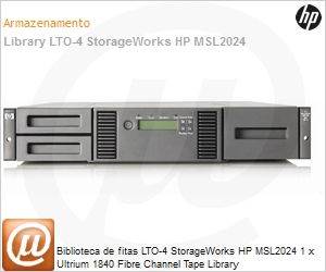 AJ034A - Biblioteca de fitas LTO-4 StorageWorks HP MSL2024 1 x Ultrium 1840 Fibre Channel Tape Library