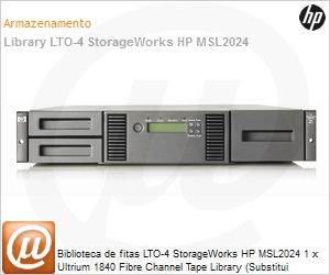 AJ034B - Biblioteca de fitas LTO-4 StorageWorks HP MSL2024 1 x Ultrium 1840 Fibre Channel Tape Library (Substitui AJ034A)