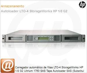 AK377B - Carregador automtico de fitas LTO-4 StorageWorks HP 1/8 G2 Ultrium 1760 SAS Tape Autoloader SAS (Substitui AK377A)
