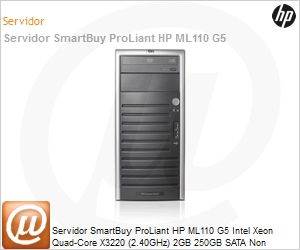 AT039A - Servidor SmartBuy ProLiant HP ML110 G5 Intel Xeon Quad-Core X3220 (2.40GHz) 2GB 250GB SATA Non Hot-Plug DVD-RW