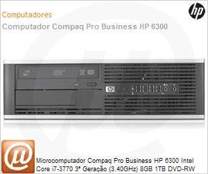 B2D19LT - Desktop-PC Compaq Pro Business HP 6300 Intel Core i7-3770 3 Gerao (3.40GHz) 8GB 1TB DVD-RW Windows 7 Professional 64 SFF
