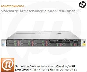 B7E16A - Sistema de Armazenamento para Virtualizao HP StoreVirtual 4130 2.4TB (4 x 600GB SAS 10K SFF)