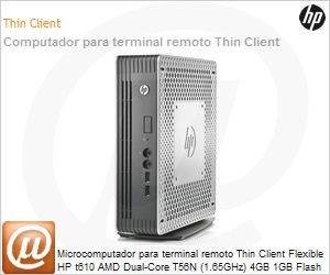 B8D08AA - Desktop-PC para terminal remoto Thin Client Flexible HP t610 AMD Dual-Core T56N (1.65GHz) 4GB 1GB Flash Windows Embedded Standard 7 Radeon HD 6320