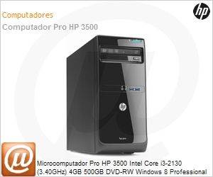 B9P26AV - Desktop-PC Pro HP 3500 Intel Core i3-2130 (3.40GHz) 4GB 500GB DVD-RW Windows 8 Professional 64