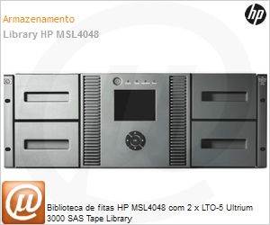 BL538B - Biblioteca de fitas HP MSL4048 com 2 x LTO-5 Ultrium 3000 SAS Tape Library