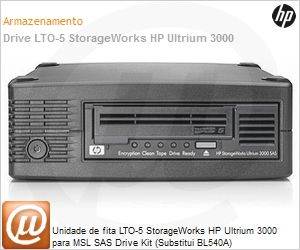 BL540B - Unidade de fita LTO-5 StorageWorks HP Ultrium 3000 para MSL SAS Drive Kit (Substitui BL540A)
