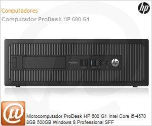 C8T87AV - Desktop-PC ProDesk HP 600 G1 Intel Core i5-4570 8GB 500GB Windows 8 Professional SFF