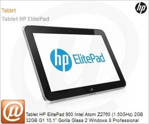 D3J00LA - Tablet HP ElitePad 900 Intel Atom Z2760 (1.50GHz) 2GB 32GB G1 10,1" Gorila Glass 2 Windows 8 Professional Wi-Fi N Bluetooth 4.0 8MP microSD NFC