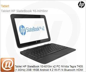 E4A99UA - Tablet HP SlateBook 10-h010nr x2 PC NVidia Tegra T40S (1.8GHz) 2GB 16GB Android 4.2 Wi-Fi N Bluetooth HDMI WebCam DTS Sound+ USB