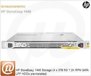 E7W73A - HP StoreEasy 1440 Storage (4 x 3TB 6G 7.2K RPM SATA LFF HDDs pre-installed)
