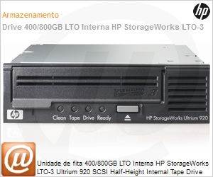 EH841A - Unidade de fita 400/800GB LTO Interna HP StorageWorks LTO-3 Ultrium 920 SCSI Half-Height Internal Tape Drive