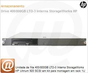 EH903C - Unidade de fita 400/800GB LTO-3 Interna StorageWorks HP Ultrium 920 SCSI em kit para montagem em rack 1U