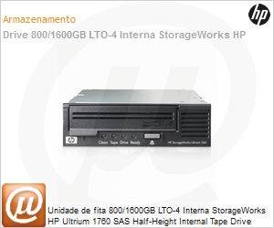 EH919A - Unidade de fita 800/1600GB LTO-4 Interna StorageWorks HP Ultrium 1760 SAS Half-Height Internal Tape Drive