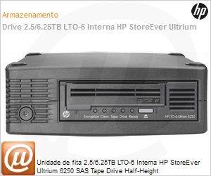 EH969A - Unidade de fita 2.5/6.25TB LTO-6 Interna HP StoreEver Ultrium 6250 SAS Tape Drive Half-Height