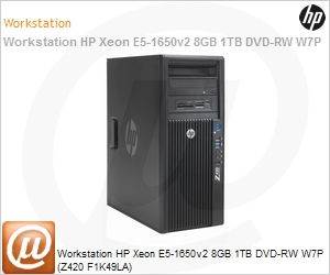 F1K49LA - Workstation HP Xeon E5-1650v2 8GB 1TB DVD-RW W7P (Z420 F1K49LA)