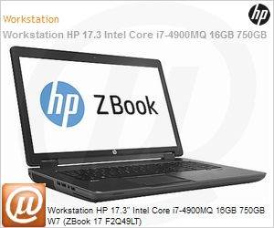 F2Q49LT - Workstation HP 17.3" Intel Core i7-4900MQ 16GB 750GB W7 (ZBook 17 F2Q49LT)