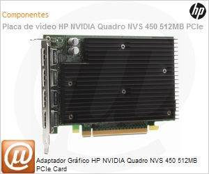 FH519AA - Adaptador Grfico HP NVIDIA Quadro NVS 450 512MB PCIe Card