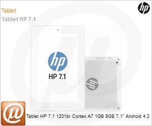 G4B68AA - Tablet HP 7.1 1201br Cortex A7 1GB 8GB 7.1" Android 4.2