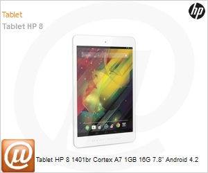 G4B69AA - Tablet HP 8 1401br Cortex A7 1GB 16G 7.8" Android 4.2