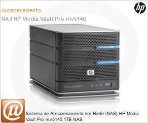 GX667AA - Sistema de Armazenamento em Rede (NAS) HP Media Vault Pro mv5140 1TB NAS