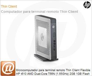 H1Y31AA - Desktop-PC para terminal remoto Thin Client Flexible HP t610 AMD Dual-Core T56N (1.65GHz) 2GB 1GB Flash ThinPro Radeon HD 6320
