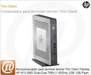 H1Y42AA - Desktop-PC para terminal remoto Thin Client Flexible HP t610 AMD Dual-Core T56N (1.65GHz) 2GB 1GB Flash Windows Embedded Standard 2009 Radeon HD 6320