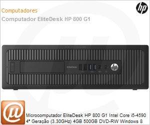 K1L67LT - Desktop-PC EliteDesk HP 800 G1 Intel Core i5-4590 4 Gerao (3.30GHz) 4GB 500GB DVD-RW Windows 8 Pro -> Windows 7 Professional 64 VGA DisplayPort [x2] USB 3.0 Serial SFF