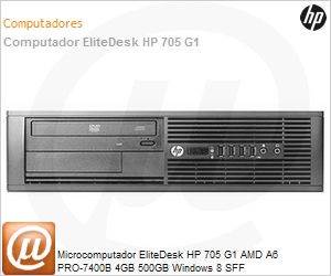 K6P98LT - Desktop-PC EliteDesk HP 705 G1 AMD A6 PRO-7400B 4GB 500GB Windows 8 SFF