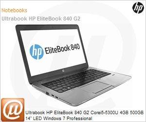 L4A59LT - Ultrabook HP EliteBook 840 G2 Corei5-5300U 4GB 500GB 14" LED Windows 7 Professional
