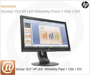 L4C70AA - Monitor 19,5" HP LED 1600x900p Preto 1 VGA 1 DVI